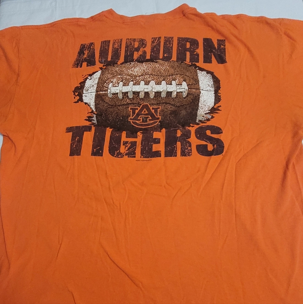 Vintage Y2K Ruppshirts Auburn University Tigers Football Distressed T-shirt  2XL